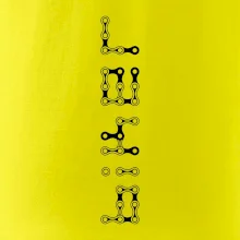 Biker nápis na výšku řetěz