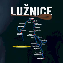 Mapa řeky Lužnice