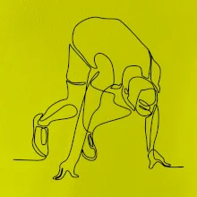 Běžec na startu jedním tahem