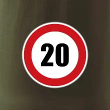 Dopravní značka - omezení rychlosti 20