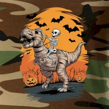 Halloween - dinosaurus a kostra