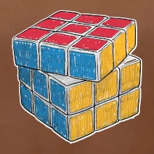 Rubikova kostka kreslená
