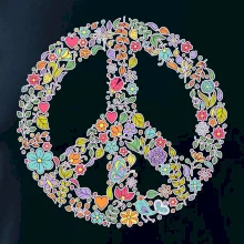 Peace symbol lístečky