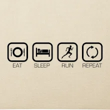 Eat sleep run repeat v řadě