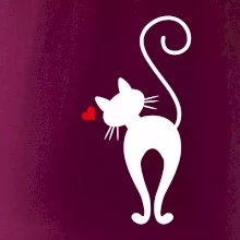 Zamilovaná kočka zezadu