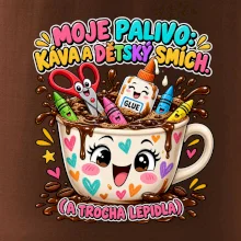 Moje palivo káva dětský smích a lepidlo