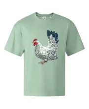 Slepice kreslená bílá