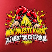 Není důležité vyhrát - komiksové červené boxerské rukavice
