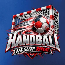 Házenkářský míč v brance eat sleep repeat