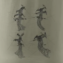 Zkroucený stožár vysokého vedení