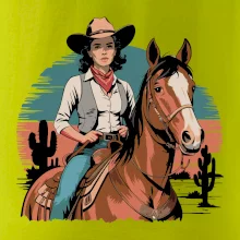 Cowgirl vintage na koni