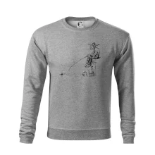 Kreslený rybář na pařezu