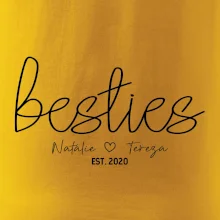 Párové mikiny - Besties Jména a rok