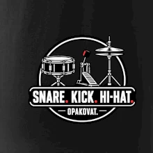 Snare kick hi-hat opakovat - bubenické trio