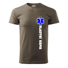 Hvězda života - vlastní nápis vpředu a vzadu