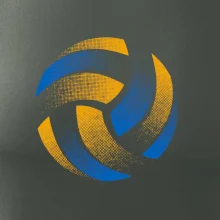 Volejbalový míč rastr barevný