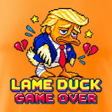 Trump lame duck pixel art game over
