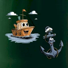 Parové triko - Loď a kotva