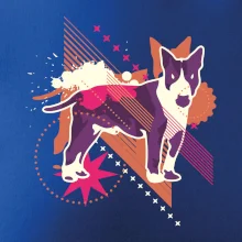 Pes abstrakce fialový