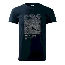 Ještěd - vrstevnice v obdélníku