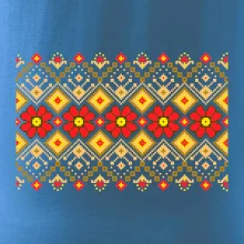 Ukrajinský vzor  - Červené květiny