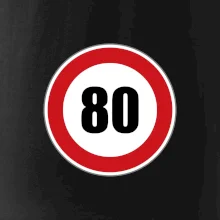 Dopravní značka - omezení rychlosti 80