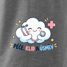 Péče klid a úsměv - veselý obláček se stetoskopem