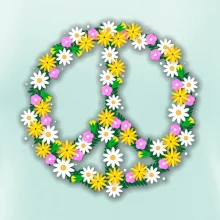 Peace symbol kopretiny