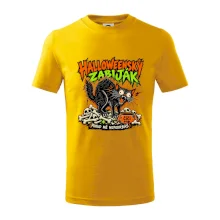 Halloweenský černý kocour čeká na podrbání