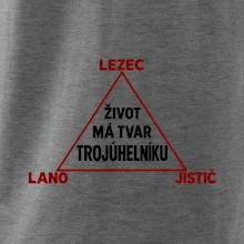 Lezec lano jistič životní trojúhelník