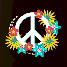 Peace symbol abstraktní