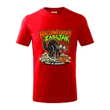Halloweenský černý kocour čeká na podrbání
