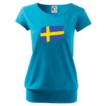 Švédsko vlajka štětkou