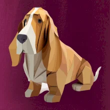 Baset slepený z papíru