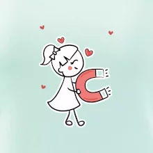 Párový motiv - panáček a magnet