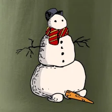 Sněhulák se spadlým nosem