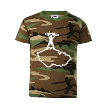 Mapa ČR - cyklista na prsou