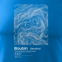 Boubín - vrstevnice v obdélníku