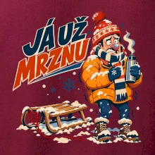 Rodinná vánoční trička - Já už mrznu táta sáňkování