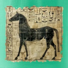 Egyptské hieroglyfy kůň