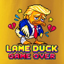 Trump lame duck pixel art game over