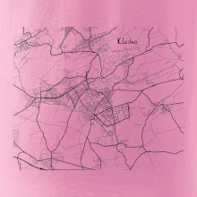 Černobílá mapa Kladno