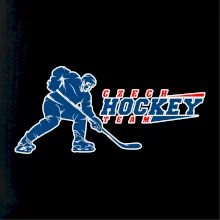 Czech hockey team - hokejista + nápis - Mistrovství světa v ledním hokeji 2025