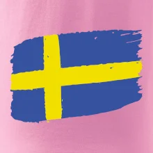 Švédsko vlajka štětkou