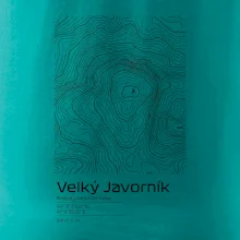 Velký Javorník - vrstevnice v obdélníku