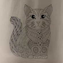 Kočka sedící mandala