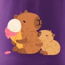 Kapybara se zmrzlinou