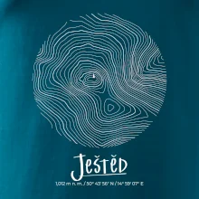 Ještěd - vrstevnice v kruhu