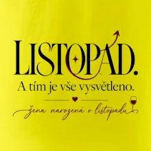 Listopad a tím je vše vysvětleno typografie s vínem