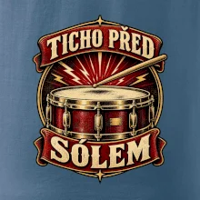 Ticho před sólem - vintage bubenický emblém
